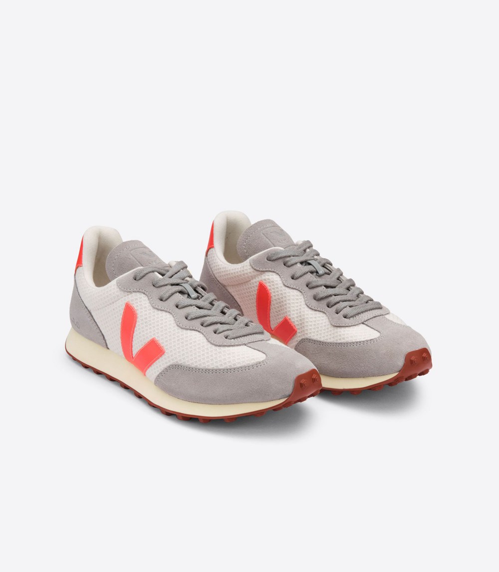 Veja Sneakers Dam - Rio Branco Hexamesh Gravel - Grå/Orange/Vita - 946318-HPX